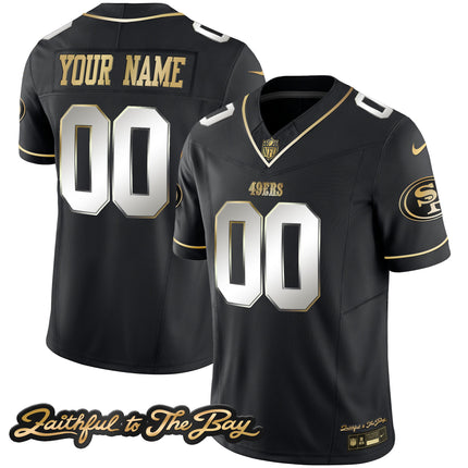 49ers Faithful To The Bay Patch Vapor Custom Jersey V3 - All Stitched