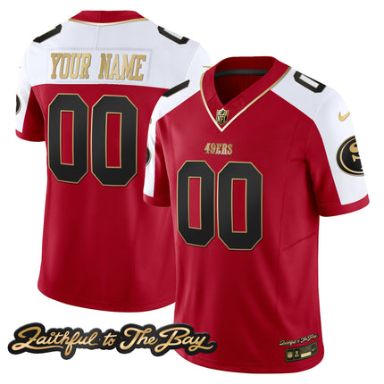 49ers Faithful To The Bay Patch Vapor Custom Jersey V3 - All Stitched