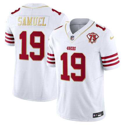 Men's 49ers 2023 Vapor Gold Trim Limited Jersey - All Stitched