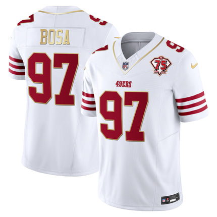 Men's 49ers 2023 Vapor Gold Trim Limited Jersey - All Stitched