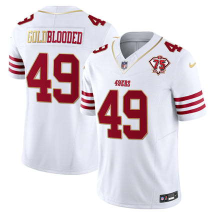 Men's 49ers 2023 Vapor Gold Trim Limited Jersey - All Stitched