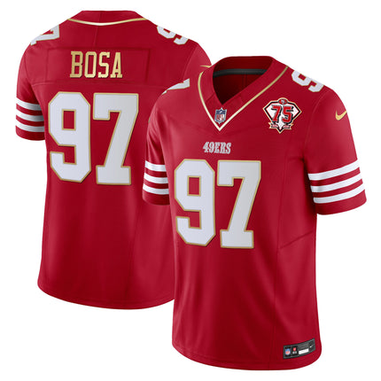 Men's 49ers 2023 Vapor Gold Trim Limited Jersey - All Stitched