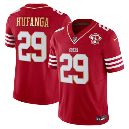 Men's 49ers 2023 Vapor Gold Trim Limited Jersey - All Stitched