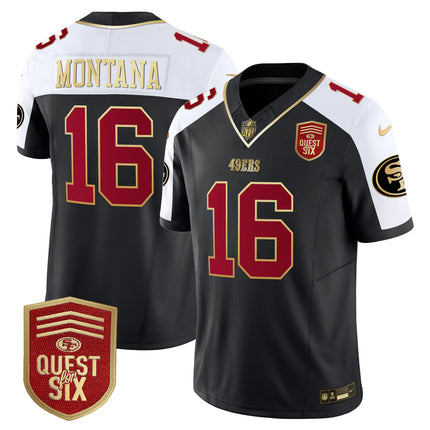 Men's 49ers Quest For Six Patch Vapor Limited Jersey - All Stitched