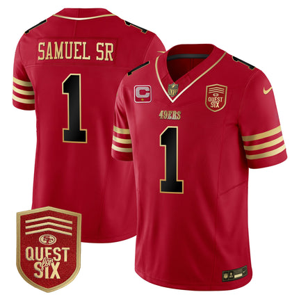 Men's 49ers Quest For Six Patch Vapor Limited Jersey - All Stitched