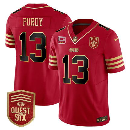 Men's 49ers Quest For Six Patch Vapor Limited Jersey - All Stitched