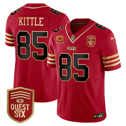 Men's 49ers Quest For Six Patch Vapor Limited Jersey - All Stitched