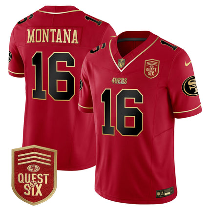 Men's 49ers Quest For Six Patch Vapor Limited Jersey - All Stitched