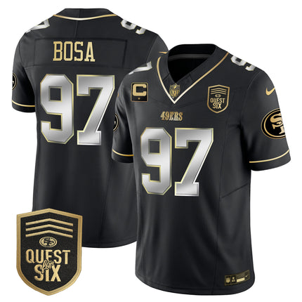 Men's 49ers Quest For Six Patch Vapor Limited Jersey - All Stitched