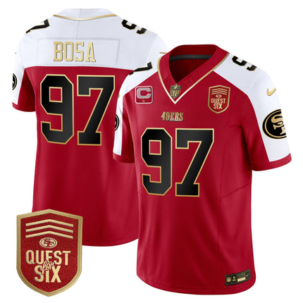 Men's 49ers Quest For Six Patch Vapor Limited Jersey - All Stitched