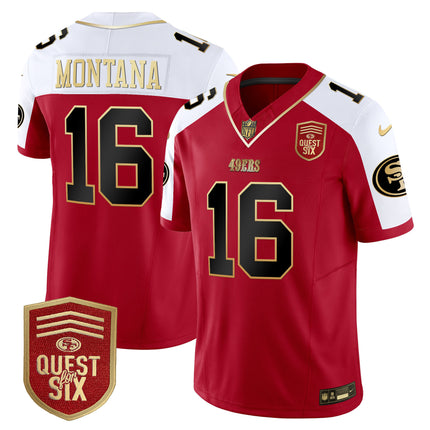 Men's 49ers Quest For Six Patch Vapor Limited Jersey - All Stitched
