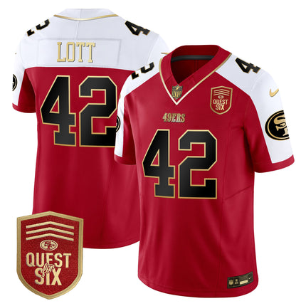 Men's 49ers Quest For Six Patch Vapor Limited Jersey - All Stitched