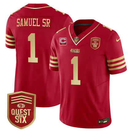 Men's 49ers Quest For Six Patch Vapor Limited Jersey - All Stitched