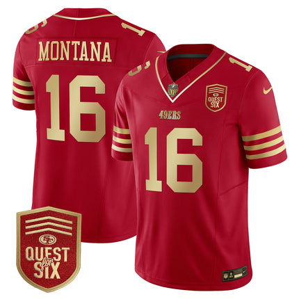Men's 49ers Quest For Six Patch Vapor Limited Jersey - All Stitched