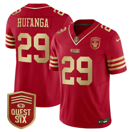 Men's 49ers Quest For Six Patch Vapor Limited Jersey - All Stitched