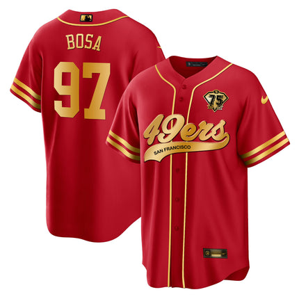 Men's 49ers Cool Base Gold Limited Jersey V2 - All Stitched