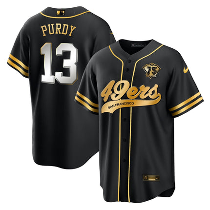 Men's 49ers Cool Base Gold Limited Jersey V2 - All Stitched