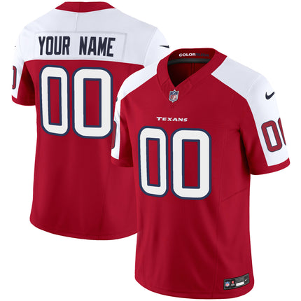 Houston Texans Color Rush Legend Vapor Custom Jersey - All Stitched