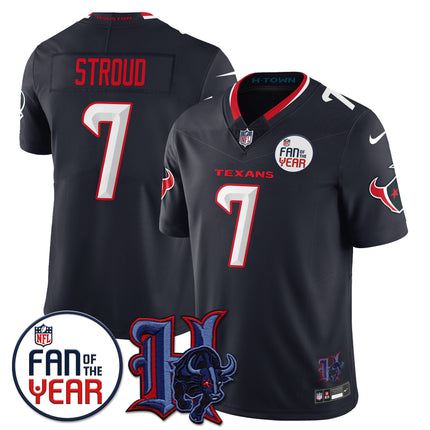 Custom Houston Texans "Fan Of The Year" Jersey - All Stitched
