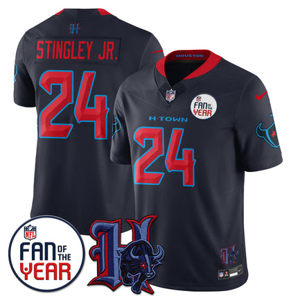 Custom Houston Texans "Fan Of The Year" Jersey - All Stitched