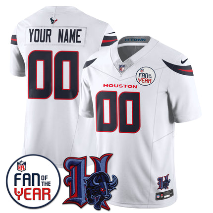 Custom Houston Texans "Fan Of The Year" Jersey - All Stitched