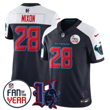 Custom Houston Texans "Fan Of The Year" Jersey - All Stitched