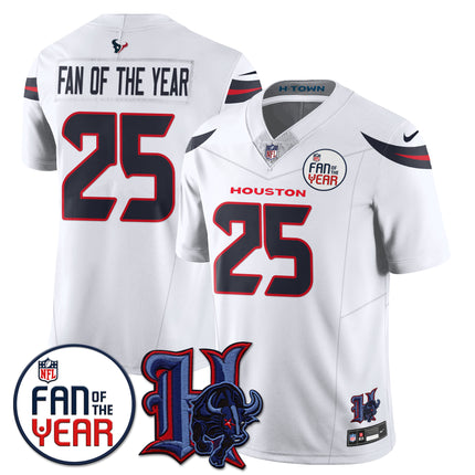Custom Houston Texans "Fan Of The Year" Jersey - All Stitched