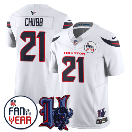 Custom Houston Texans "Fan Of The Year" Jersey - All Stitched