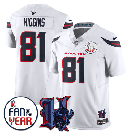 Custom Houston Texans "Fan Of The Year" Jersey - All Stitched