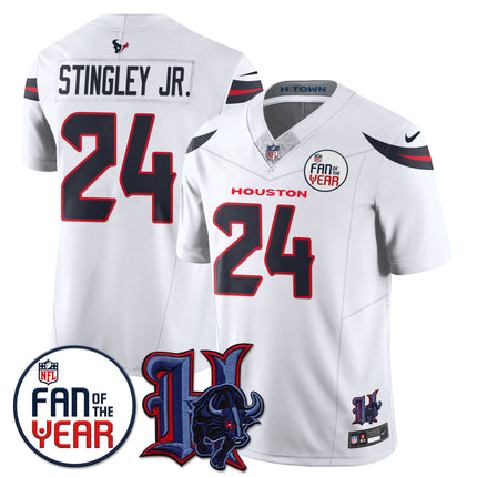 Custom Houston Texans "Fan Of The Year" Jersey - All Stitched