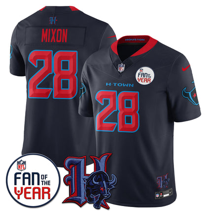 Custom Houston Texans "Fan Of The Year" Jersey - All Stitched