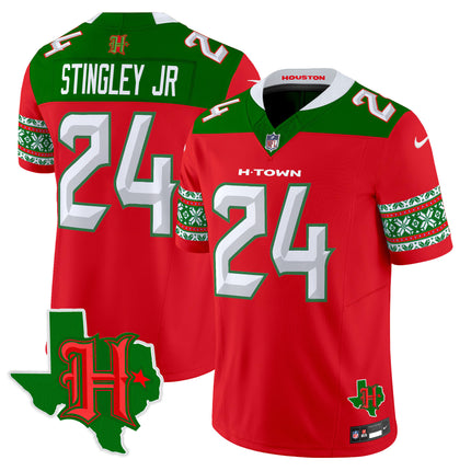 Men's Houston Texans 2024 Christmas Vapor Limited Jersey - All Stitched