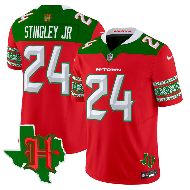 Men's Houston Texans 2024 Christmas Vapor Limited Jersey - All Stitched