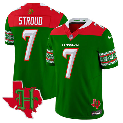 Men's Houston Texans 2024 Christmas Vapor Limited Jersey - All Stitched