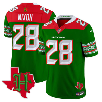 Men's Houston Texans 2024 Christmas Vapor Limited Jersey - All Stitched
