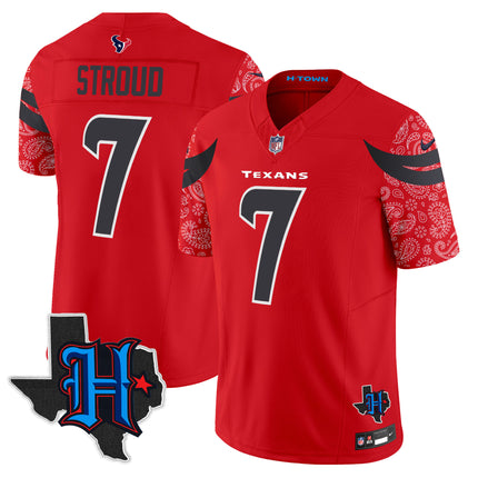 Men's Houston Texans 2024 Texas Patch Vapor Limited Jersey V4 - All Stitched
