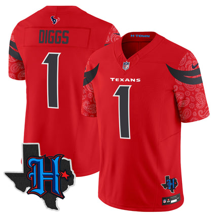 Men's Houston Texans 2024 Texas Patch Vapor Limited Jersey V4 - All Stitched