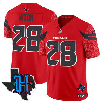 Men's Houston Texans 2024 Texas Patch Vapor Limited Jersey V4 - All Stitched