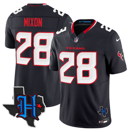 Men's Houston Texans 2025 Texas Patch Vapor Limited Jersey - All Stitched