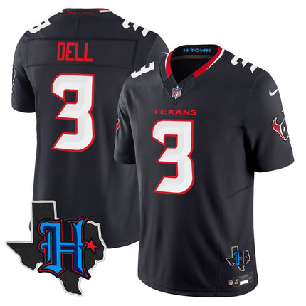 Men's Houston Texans 2025 Texas Patch Vapor Limited Jersey - All Stitched