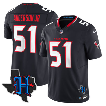 Men's Houston Texans 2025 Texas Patch Vapor Limited Jersey - All Stitched