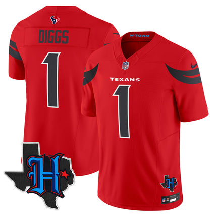 Men's Houston Texans 2025 Texas Patch Vapor Limited Jersey - All Stitched