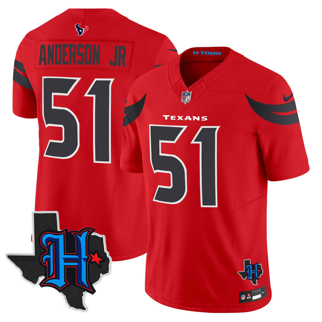 Men's Houston Texans 2025 Texas Patch Vapor Limited Jersey - All Stitched