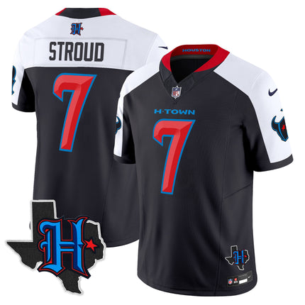 Men's Houston Texans 2025 Texas Patch Vapor Limited Jersey - All Stitched