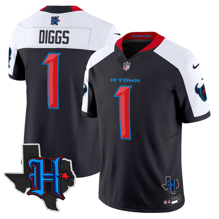 Men's Houston Texans 2025 Texas Patch Vapor Limited Jersey - All Stitched