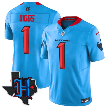 Men's Houston Texans 2025 Texas Patch Vapor Limited Jersey - All Stitched