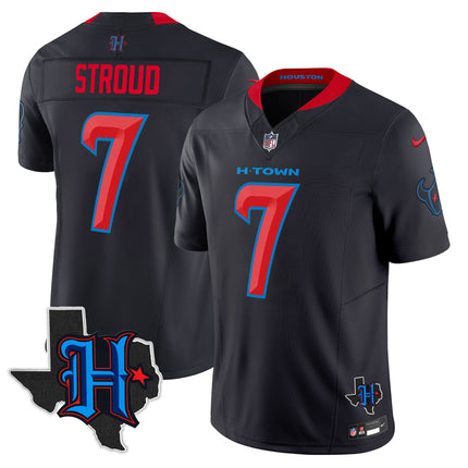 Men's Houston Texans 2025 Texas Patch Vapor Limited Jersey - All Stitched
