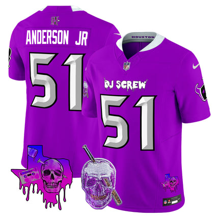 Men's Houston Texans DJ Screw Vapor Limited Jersey - All Stitched