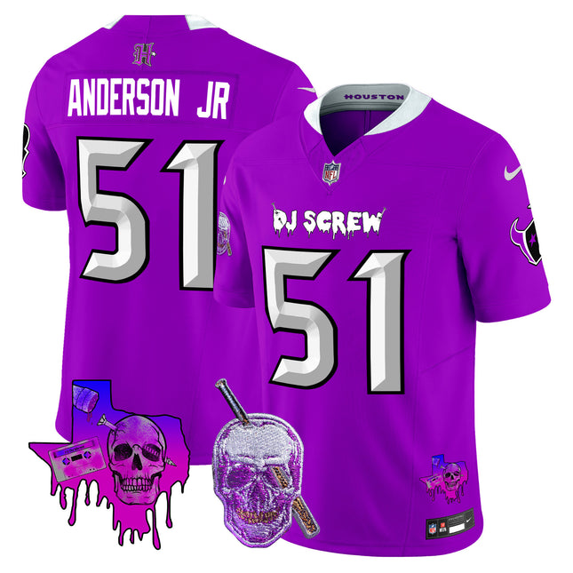 Men's Houston Texans DJ Screw Vapor Limited Jersey - All Stitched