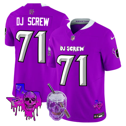 Men's Houston Texans DJ Screw Vapor Limited Jersey - All Stitched